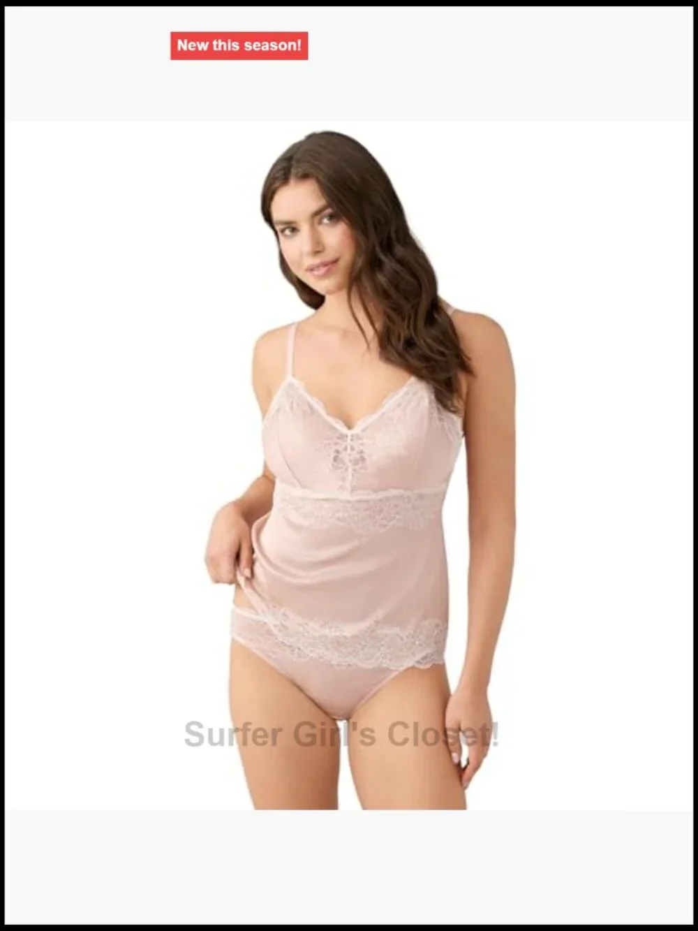 Wacoal Women's Modern Affair Lace Stretch Satin V-Neck Camisole